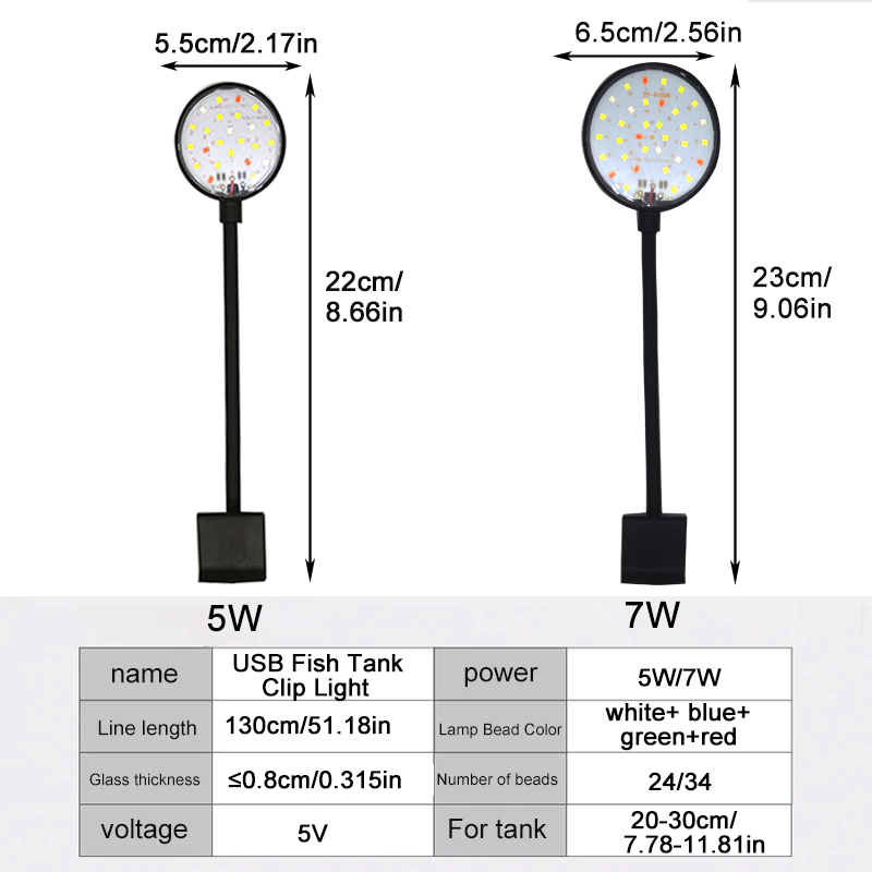 USB Aquarium LED Lamp Fish Tan - огляд і ціна Aquarium Marine Lights