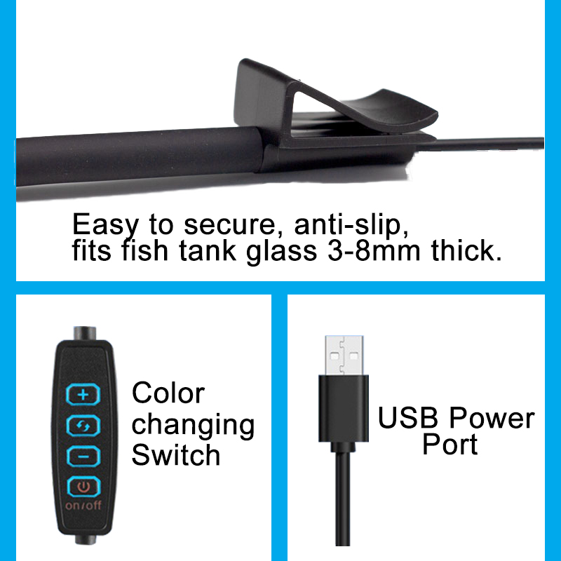 USB Aquarium LED Lamp Fish Tan - огляд і ціна Aquarium Marine Lights