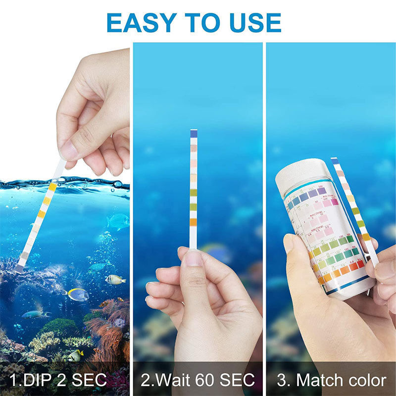 7-IN-1 Aquarium Test Strips 10 - огляд і ціна Marine Aquarium Water Test Kit