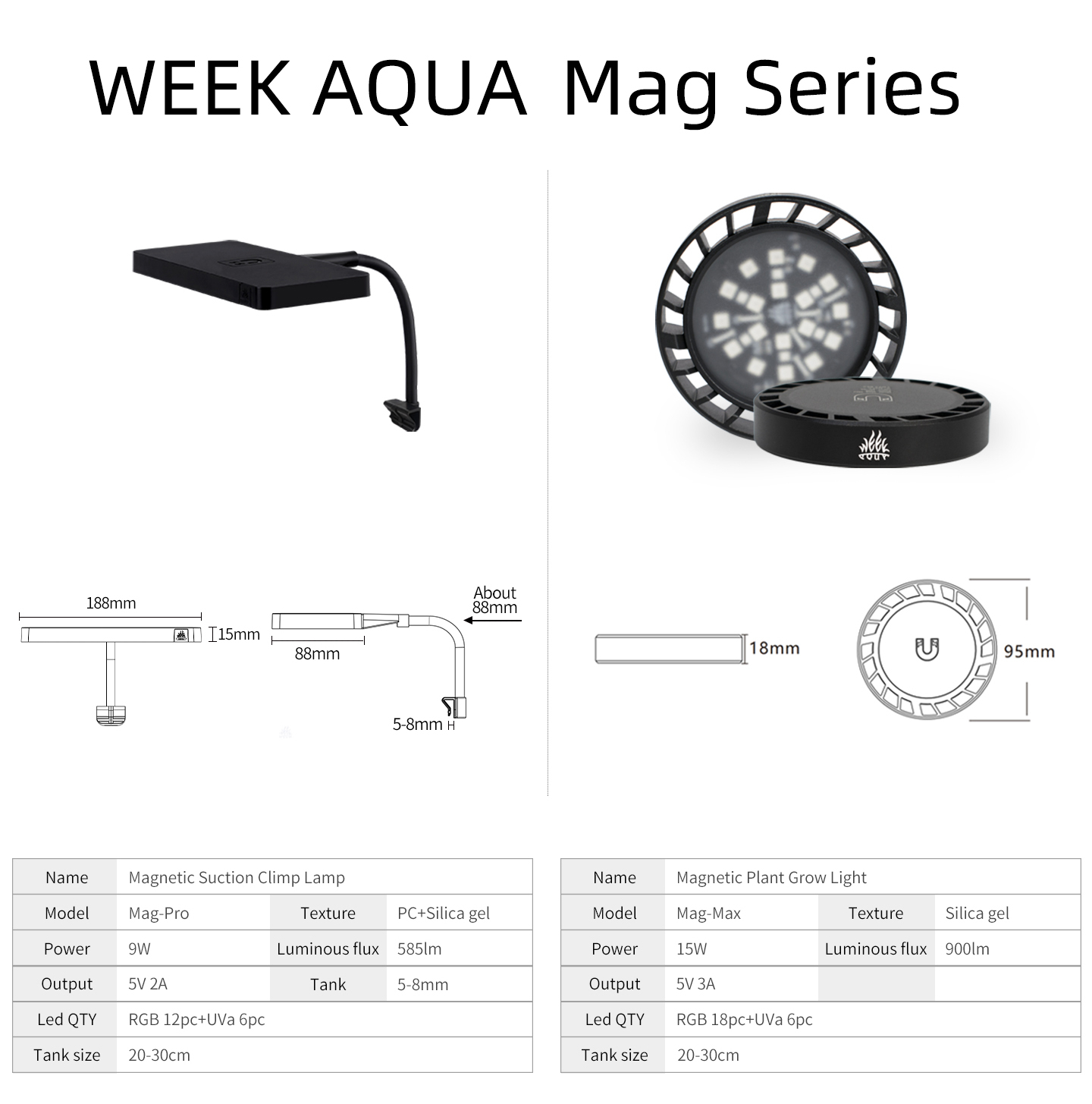 WEEK AQUA Mag Pro Mag Max Nano - огляд і ціна Aquarium Marine Lights